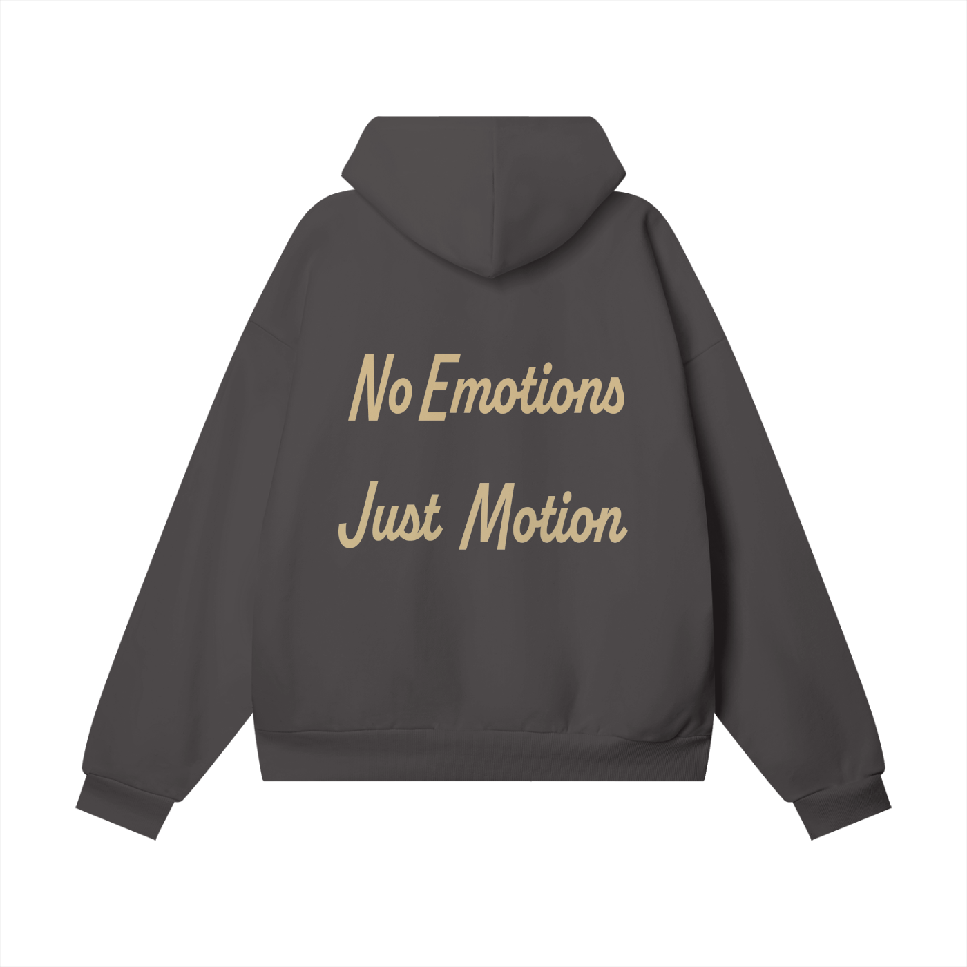 No Emotion Just Motion Heavyweight Hidden Pocket Fleece Hoodie - 500 GSM