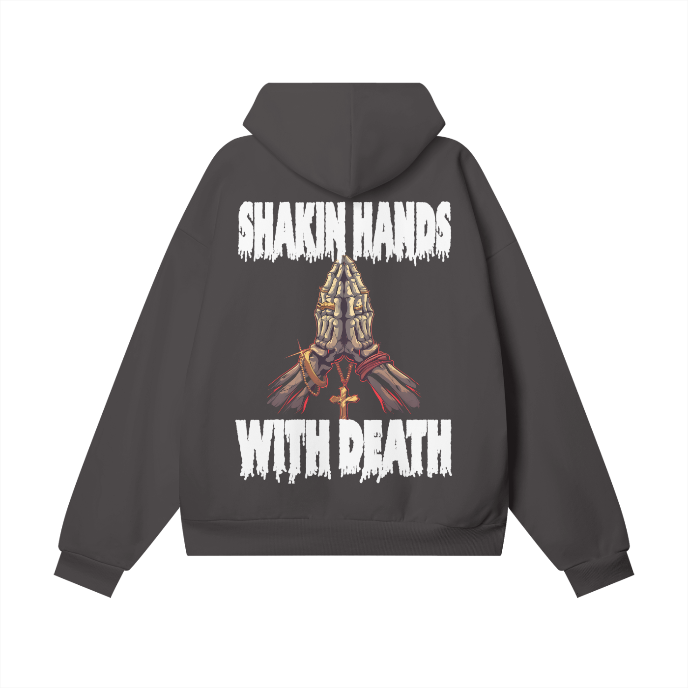 SHAKIN HANDS WITH DEATH Hidden Pocket Hoodie - 500 GSM