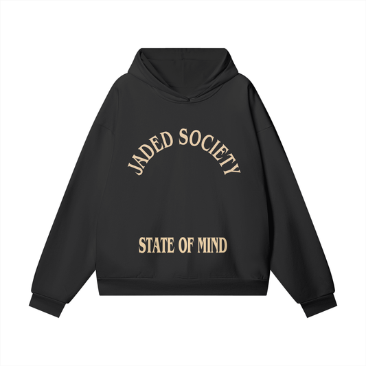 No Emotion Just Motion Heavyweight Hidden Pocket Fleece Hoodie - 500 GSM
