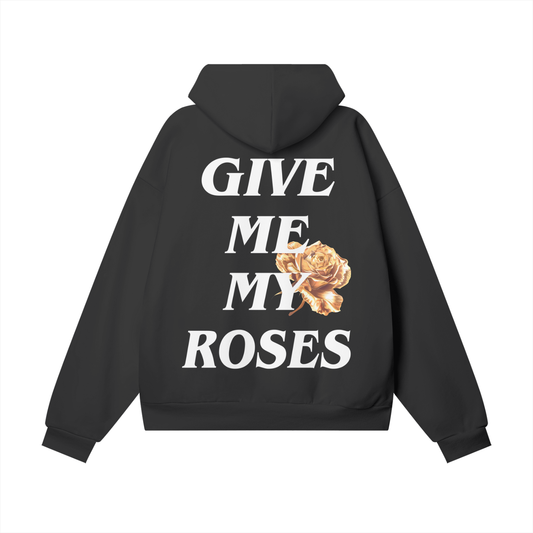 Golden Roses Hidden Pocket Hoodie - 500 GSM