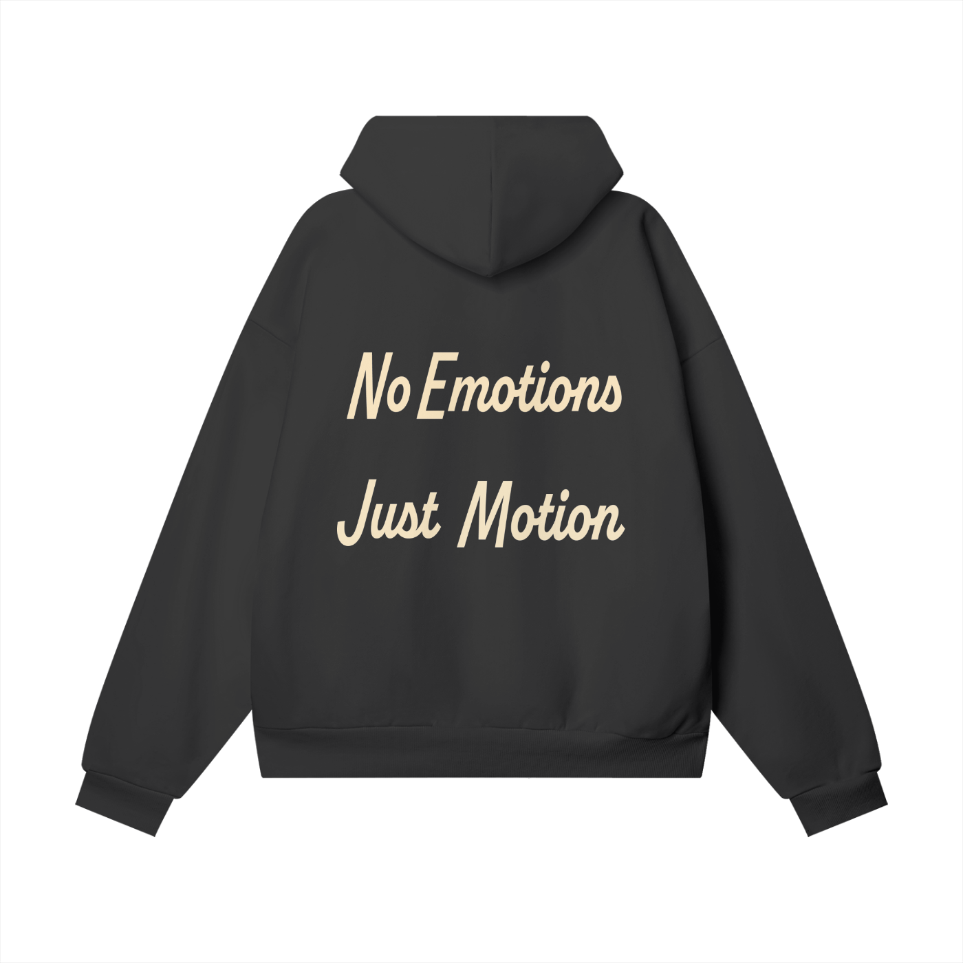 No Emotion Just Motion Heavyweight Hidden Pocket Fleece Hoodie - 500 GSM