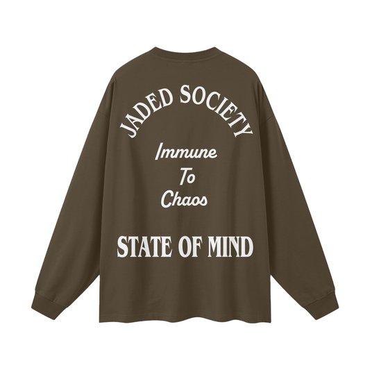 "Immune To Chaos" 305G 100% Cotton Long Sleeve Tee
