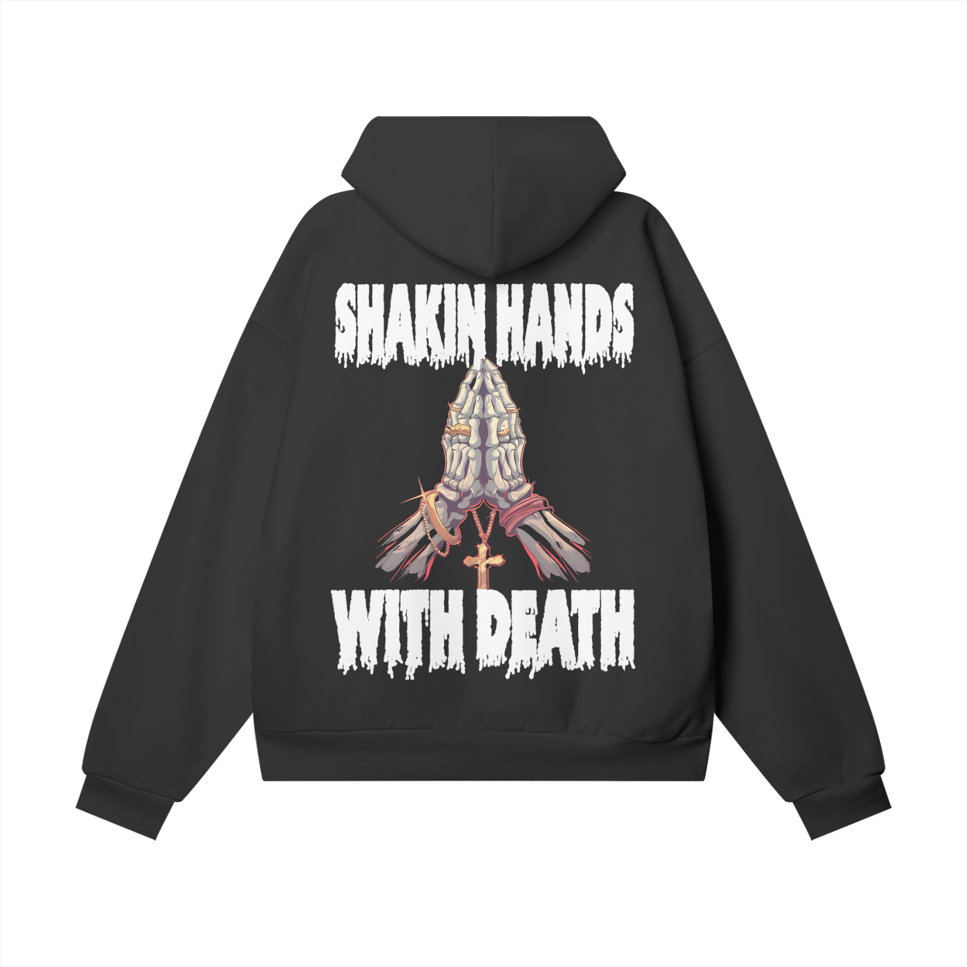 SHAKIN HANDS WITH DEATH Hidden Pocket Hoodie - 500 GSM