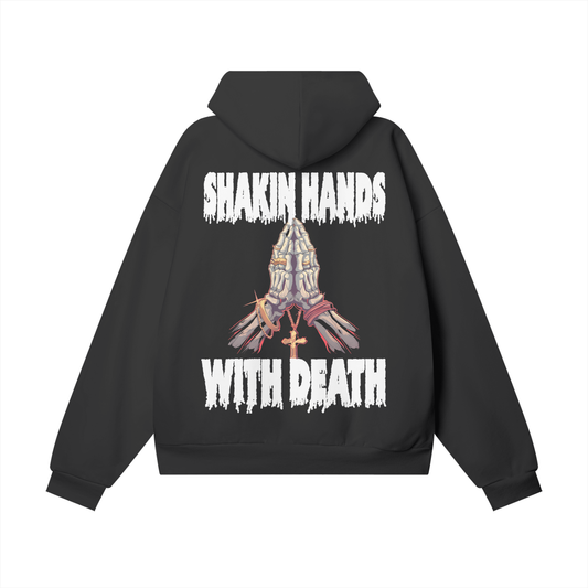 SHAKIN HANDS WITH DEATH Hidden Pocket Hoodie - 500 GSM